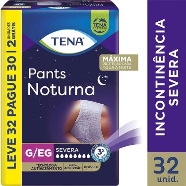 Imagem de Roupa Íntima Descartável Tena Pants Noturna Unissex G/EG 32 Unidades