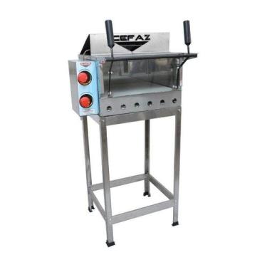 Imagem de Forno de Pizza a Gás Refratário C/ Grill Infravermelho e Cavalete - Ce