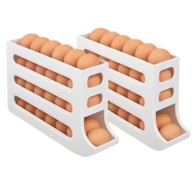 Imagem de Porta Ovos Organizador Geladeira Dispenser Kit 2 Unidades - GlobalComp