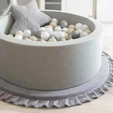 Imagem de be place kids Piscina de bolinhas redonda de foam (cinza)