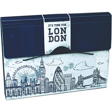 Imagem de Dello 6092.C.0006, Pasta Sanfonada, Plástica, Dellomundi Londres com 12 Diviso, Multicor