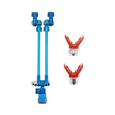 Imagem de Pistola de Pulverização de Tinta Sem Ar, Substituição de Acessório de Extensão de Metal do Bico Duplo, Haste de Bico Duplo de Pistola de Pintura, Pólo de Extensão de Bico Duplo