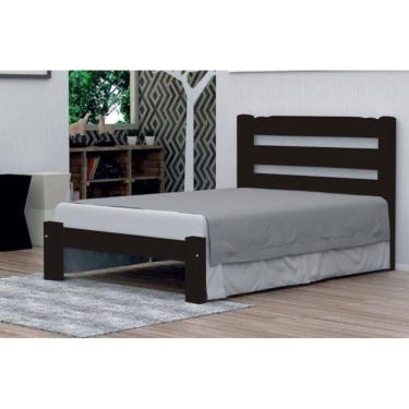 Imagem de Cama de Casal Luna de Madeira Maciça Tauari