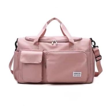 Imagem de Bolsa Mala Academia Viagem Transversal – Estilo e Praticidade em Qualquer Ocasião (rosa)