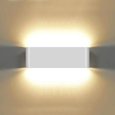 Imagem de Kawell Luminária De Parede Moderna À Prova D'Água 20W, Com Iluminação Led, Para Cima E Baixo, Alumínio, Ambientes Internos Externos, Banheiro, Sala Estar, Quarto, Corredor, Varanda, Branco 3000K