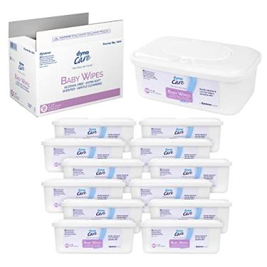 Imagem de Dynarex Lenços Umedecidos Sem Álcool 1311 Baby, Lanolina E Aloe Vera Para Hidratar A Pele, Não Tecido, Perfume, 7 X 8", Pacote Com 960