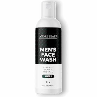 Imagem de Andre Seals Sabonete Facial Masculino, Limpador Com Carvão Ativado, Ácido Hialurônico E Chá Verde, Esfoliante, Limpeza Profunda Dos Poros, Hidratante Cuidado A Pele