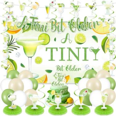 Imagem de Peconal Decorações Para Festa De Aniversário Com Martini, Banner Um Pouco Mais Antigo, Verde-Oliva, Bar Pendurado, Redemoinhos, Centro Mesa Em Formato Favo Mel, Balões Despedida Solteira, Chá Panela