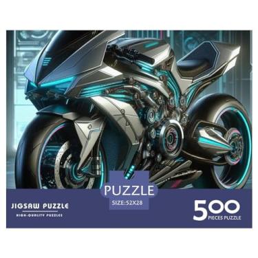 Imagem de Futuro quebra-cabeça de motocicleta para adultos divertido 500 peças desenho animado anime educação jogo brinquedo intelectual decoração de casa alívio de estresse relaxamento e inteligência 500 peças