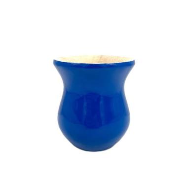 Imagem de Cuia de Chimarrão Madeira Imbuia Michelon, Azul