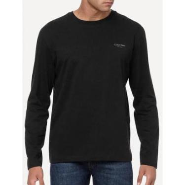 Imagem de Blusa Calvin Klein Jeans Masculina Manga Longa CK New York Preta-Masculino