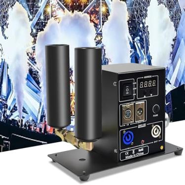 Imagem de Máquina de jato de CO2 de 2 tiros, máquina de neblina de palco com visor LCD, canhão digital de co2 de controle DMX para DJ, festa, boate, concerto, evento, show, 7,9 m a 9,8 m de altura