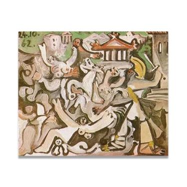 Imagem de Murais The Abduction Of Sabines Diego Rivera – Arte do Realismo Socialista Mexicano, Muralista do Século 505, Coleção Clássica do Museu de Nova York para Decoração de Casa 60 x 72 cm