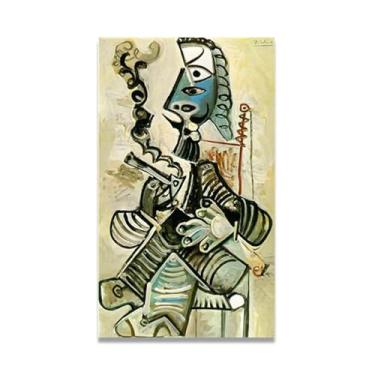 Imagem de Murais Man With Pipe Diego Rivera – Arte de realismo socialista mexicano, muralista do século 717, coleção clássica do museu de Nova York para decoração de casa 80 x 144 cm