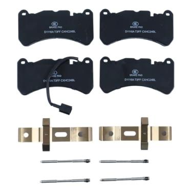 Imagem de Holdia Conjunto de pastilhas de freio dianteiras 980139070 673010331 compatível com Maserati Quattroporte S/Sport GT 07-22 Ghibli S Q4 14-22 GranTurismo S 08-18