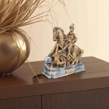 Imagem de Imagem São Jorge Ogum estátua premium resina 10 cm