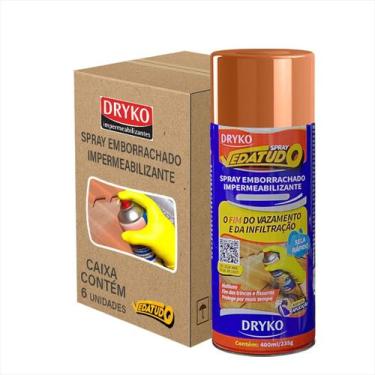 Imagem de Kit 6 Borracha Liquida Emborrachada Impermeabilizante 400ml Drykoprime