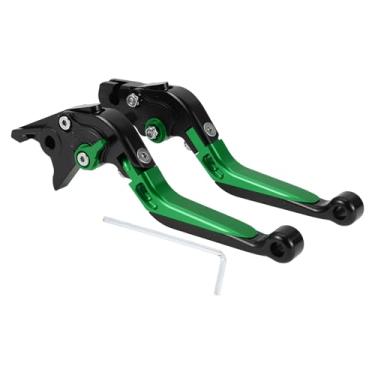 Imagem de A ABSOPRO Alavancas de embreagem de freio longas curtas para Yamaha YZF R1 2002-2003 Alavanca de freio ajustável para guidão de motocicleta liga de alumínio cabeça preta cabo verde 1 conjunto