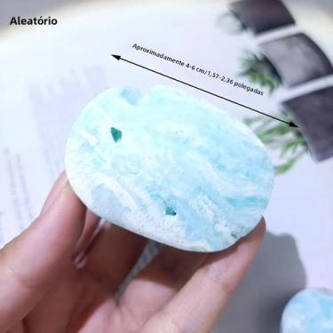 Imagem de Artesanato De Cristal De Hemimorfita Natural Elíptico Palma Pedra Mine