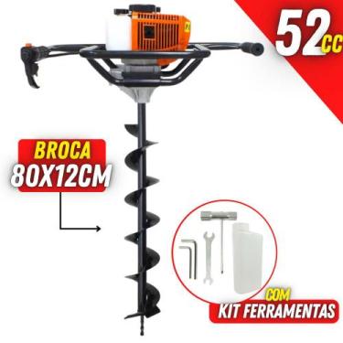 Imagem de Perfurador de Solo Profissional Vulcan VPS520 2T 52cc Broca 80x12cm Id