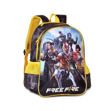 Imagem de Mochila Infantil Escolar Passeio Free Fire Alça Reforçada - Clio