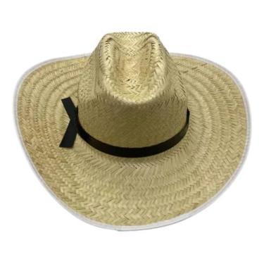 Imagem de Chapéu Country Palha Masculino Top Festa Junina Caipira - Duandra Mega