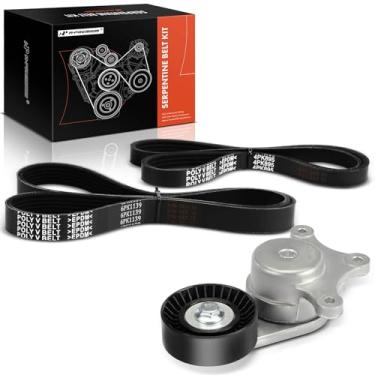Imagem de A-Premium Kit De Transmissão Por Correia Serpentina Com Tensor Para Motor Compatível Ford E Mazda Lincoln - Explorer 2011, Fusion 2010-2012, Edge 2007-2011, 6 2009-2013, Cx-9 2007-2015, Mkz 2007-201