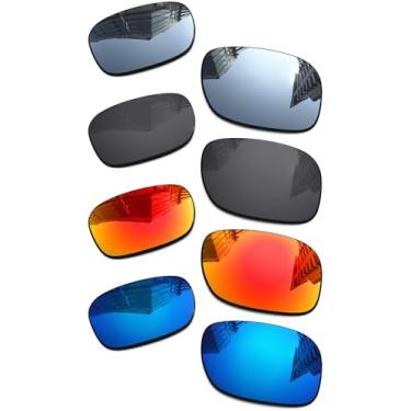 Imagem de Lentes de reposição polarizadas de 1,6 mm para óculos de sol Oakley Holbrook XL OO9417 59 mm, proteção UV, lentes espelhadas escuras, peças de reparo e kit