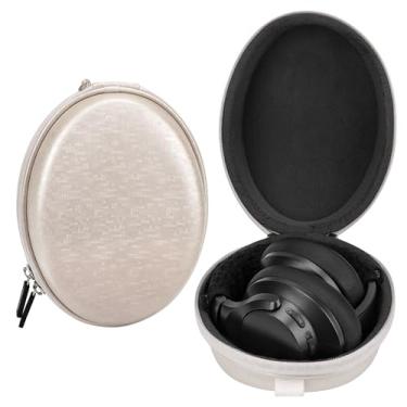 Imagem de Linkidea Capa de transporte para fones de ouvido compatível com Anker Soundcore Q11i, Life Q35, Life Q10, bolsa de viagem protetora rígida de substituição (ouro fosco)