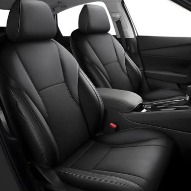Imagem de TTX LIGHTING Capas de assento de ajuste personalizado para Honda Accord 2025 2024 2023 conjunto completo compatível com airbag Waterpoof protetor de assento de carro preto (EX, EX-L híbrido, híbrido