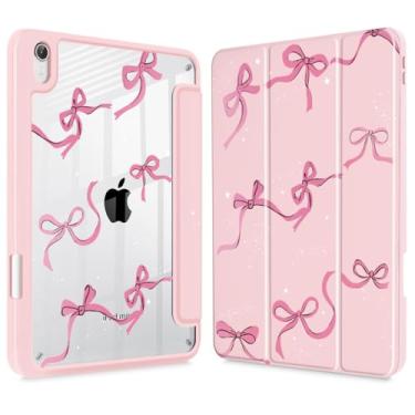 Imagem de May Chen Capa fina para iPad mini 7 (A17 Pro, 7ª geração) 2024/iPad mini 6 (6ª geração) 8,3 polegadas, [suporte de lápis embutido], capa à prova de choque, capa traseira transparente transparente