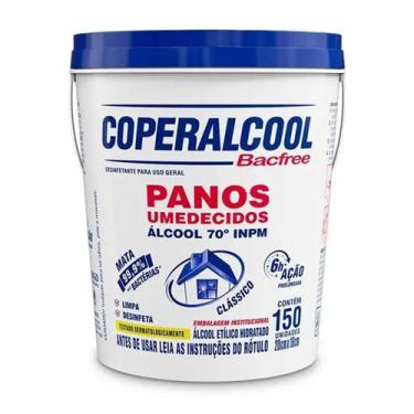 Imagem de Lenços Umedecidos Álcool 70 Bacfree Clássico Balde Com 150 Lenços - CO