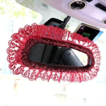 Imagem de Capa de espelho retrovisor de carro, linda decoração de pétala interior automotivo elástico confortável protetor de espelho retrovisor acessórios decorativos (11)