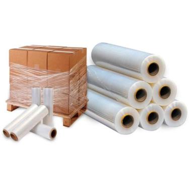 Imagem de 4 rolos filme stretch 50cm x250metros 2,5kg transparente - Tutti Supri