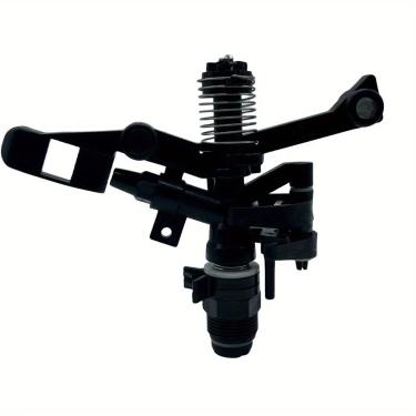 Imagem de 1 peça cabeça de aspersor de impacto de plástico com rosca macho de 1,9 cm ângulo controlável para irrigação de jardim