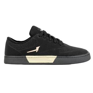 Imagem de Tênis Casual Masculino para Skate, Plataforma Reta, Preto com Detalhes Bege, Disponível do 37 ao 43 (Preto, BR, Adulto, Numérico, 43)