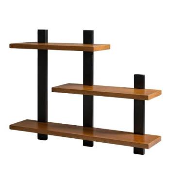 Imagem de Prateleira H 100% MDF suspensa pratileira decorativa decoração nicho -