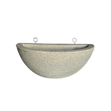 Imagem de Vaso Grande Parede Cuia Polietileno P/plantas Jardim Varanda (Cinza)