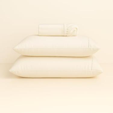 Imagem de Jogo De Lençol Algodão 400 Fios Micropercal (Solteiro, Casal, Queen, King) (Palha, Solteiro)