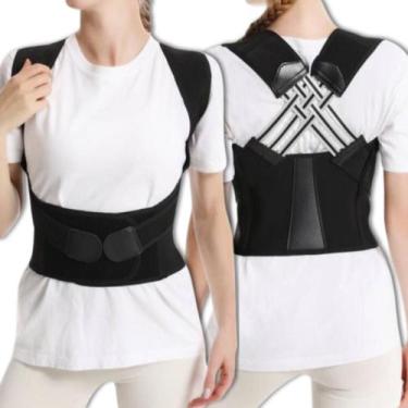 Imagem de Cinta Ortopédica Postura e Suporte Lombar Unissex Alívio de Dores Corr