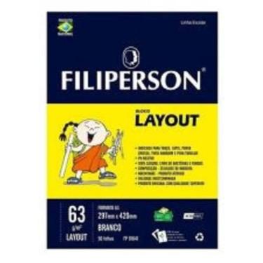 Imagem de Bloco Layout A4 63g Filipinho Com 50 Fls - Filiperson