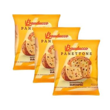 Imagem de 3 Mini Panettone Panetone Bauducco Frutas Cristalizadas 80g - 78919620