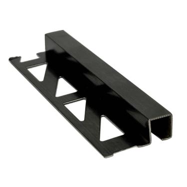 Imagem de Perfil em Aço Inox Escovado Barra 1cm X 280cm Preto Fosco