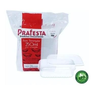 Imagem de Kit Tapoer Potes de Acrilico Marmita Fitness Alimentos C/24 - PRAFESTA