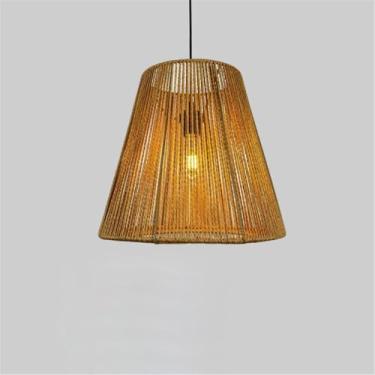 Imagem de Industrial Estilo Retro Corda De Cânhamo Pendente Lâmpada Personalidade Criativo Internet Bar Café Restaurante Quarto Roupa Loja Balcão Bar Candelabro (G D33CM)