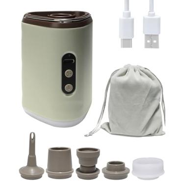 Imagem de Bomba de ar pequena e portátil, bateria de 2500 mAh bombas de ar elétricas recarregáveis por USB inflam colchão de ar esvaziado bomba de ar leve para acampamento bomba de ar ao ar livre para boias de