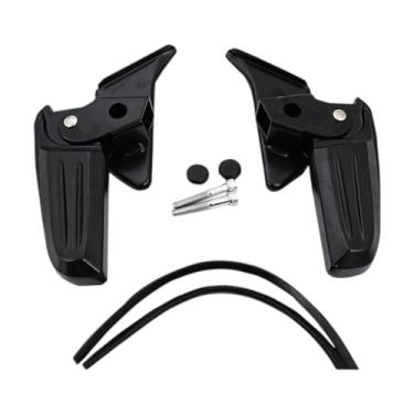 Imagem de Dynwave Pedaleira para motocicleta, pedaleira resistente, dobrável modificada faça você mesmo para motocicleta, peças de reposição para bicicleta elétrica, Preto