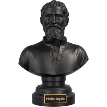 Imagem de Estátua Busto Michelangelo di Lodovico Buonarroti (Cor Aurum Noctis)