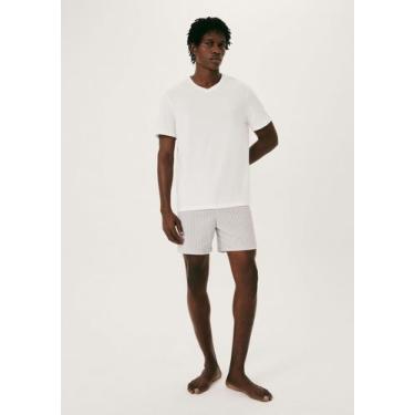 Imagem de Pijama Curto Masculino Com Samba Canção - Hering, XXG, Off, White