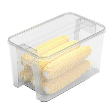 Imagem de Flidge Storage Box Space Saving Gliop Food Food Recipientes de armazenamento de frutas vegetais com tampa para cozinha Material durável para animais de estimação Organizador de (M)